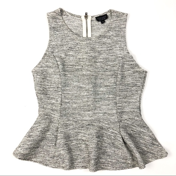 Topshop Tops - TOPSHOP Peplum Sleeveless Top